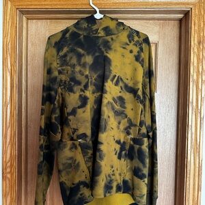 Lululemon Black and Yellow Tie-Dye Hoodie